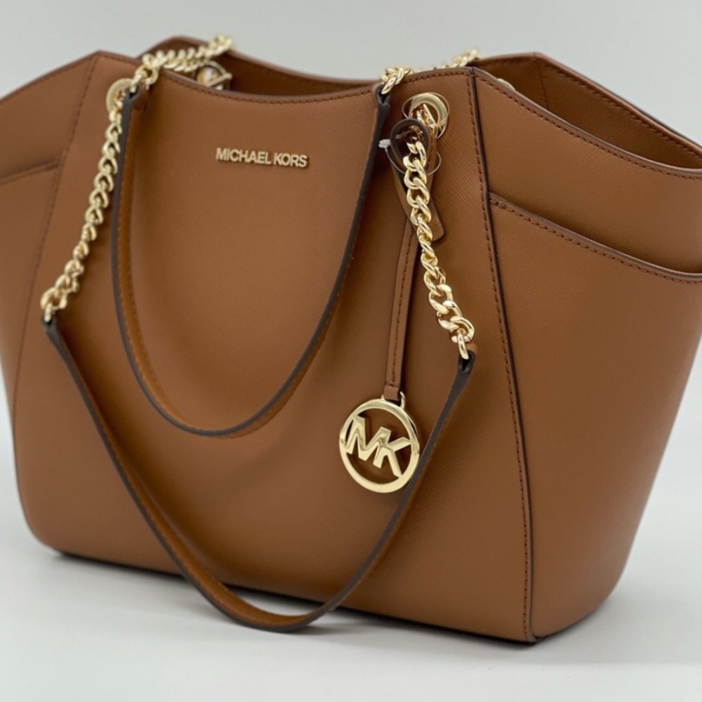 Michael Kors MK large LG Chain Shoulder Tote Bag